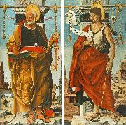 COSSA, Francesco del St Peter and St John the Baptist (Griffoni Polyptych) drg USA oil painting artist